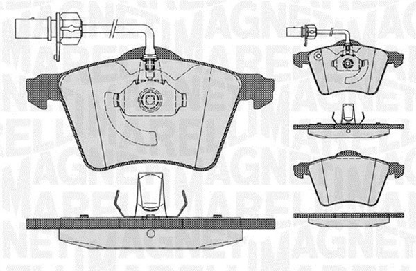 MAGNETI MARELLI Bremseklodser 363916060539 for VW