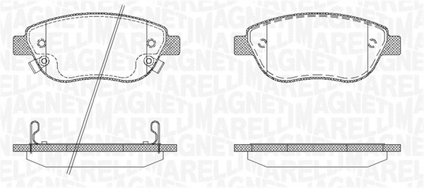 MAGNETI MARELLI Bremseklodser 363916060562 for FIAT