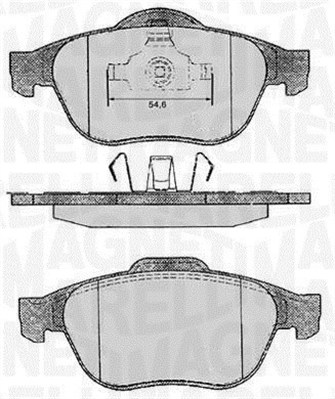 MAGNETI MARELLI Bremseklodser 363916060571 for RENAULT