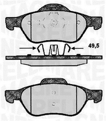 MAGNETI MARELLI Bremseklodser 363916060572 for RENAULT