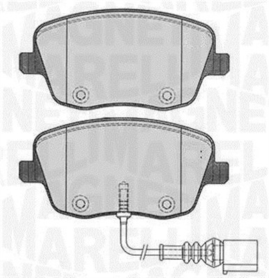 MAGNETI MARELLI Bremseklodser 363916060576 for SKODA SEAT