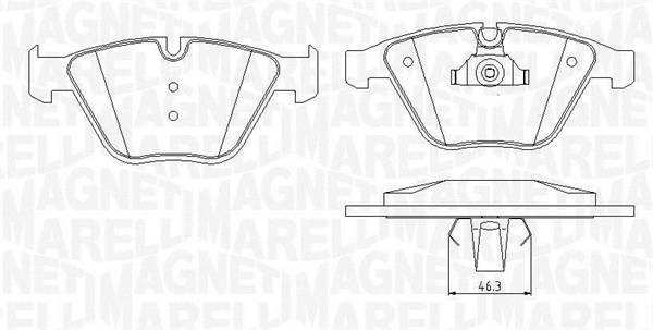 MAGNETI MARELLI Bremseklodser 363916060581 for BMW