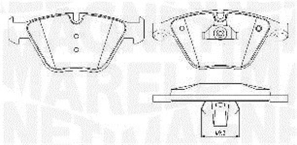 MAGNETI MARELLI Bremseklodser 363916060582 for BMW BMW (BRILLIANCE)