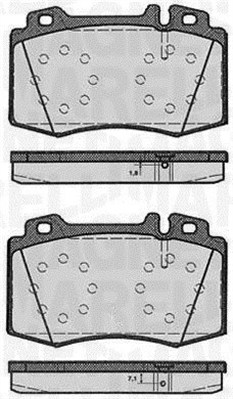 MAGNETI MARELLI Bremseklodser 363916060585 for MERCEDES-BENZ