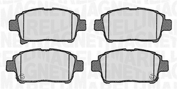 MAGNETI MARELLI Bremseklodser 363916060592 for TOYOTA