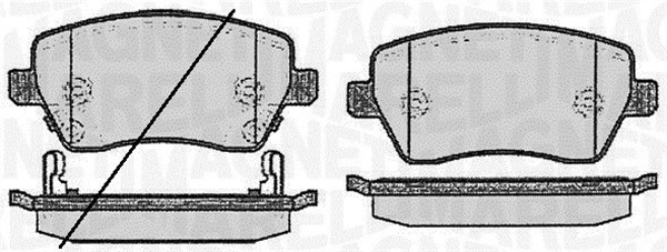 MAGNETI MARELLI Bremseklodser 363916060594 for RENAULT NISSAN DACIA
