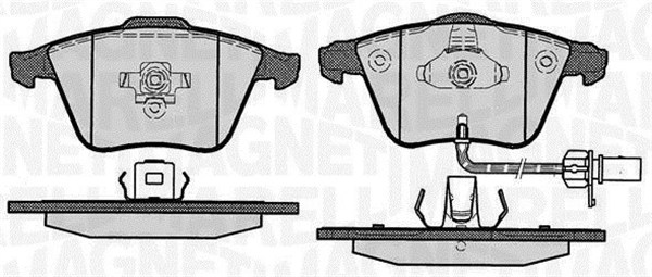 MAGNETI MARELLI Bremseklodser 363916060609 for SKODA VW AUDI SEAT