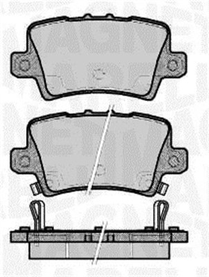 MAGNETI MARELLI Bremseklodser 363916060621 for HONDA