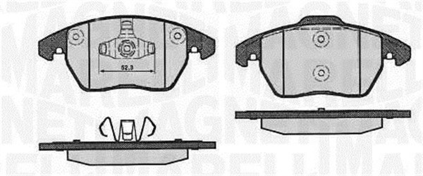 MAGNETI MARELLI Bremseklodser 363916060656 for PEUGEOT CITROËN DS