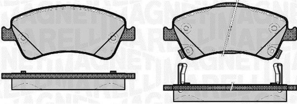 MAGNETI MARELLI Bremseklodser 363916060665 for TOYOTA