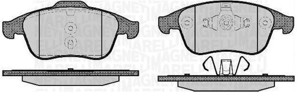 MAGNETI MARELLI Bremseklodser 363916060670 for RENAULT