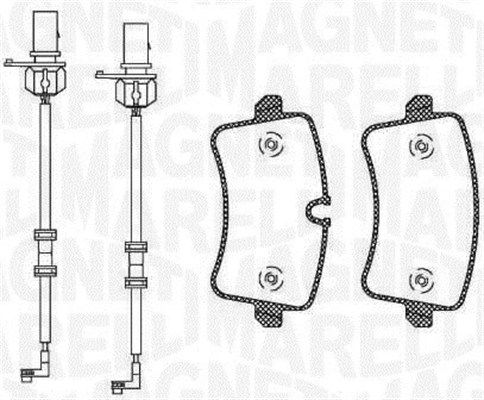 MAGNETI MARELLI Bremseklodser 363916060674 for AUDI