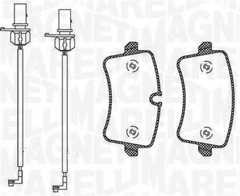 MAGNETI MARELLI Bremseklodser 363916060675 for SKODA VW