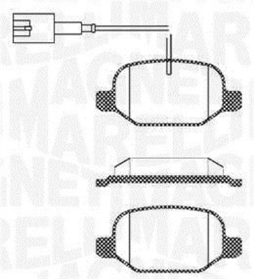 MAGNETI MARELLI Bremseklodser 363916060687 for FIAT LANCIA ALFA ROMEO