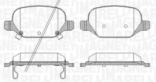 MAGNETI MARELLI Bremseklodser 363916060689 for FIAT CHRYSLER