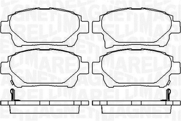 MAGNETI MARELLI Bremseklodser 363916060784 for TOYOTA