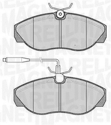 MAGNETI MARELLI Bremseklodser 363916060789 for PEUGEOT FIAT
