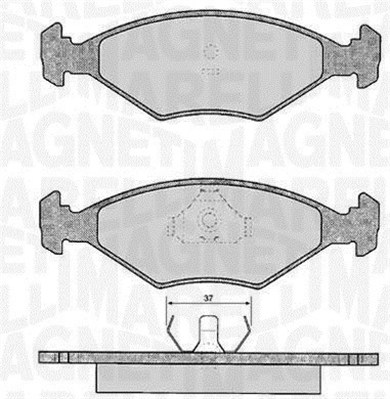 MAGNETI MARELLI Bremseklodser 363916060807 for FIAT