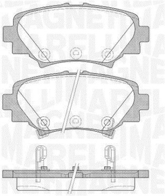 MAGNETI MARELLI Bremseklodser 363916060809 for MAZDA