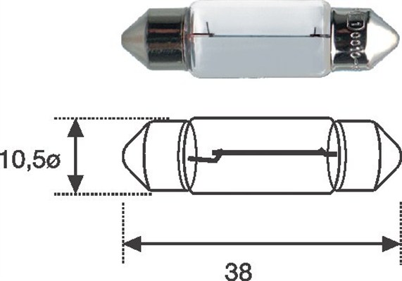 MAGNETI MARELLI Pære 009461100000 for IVECO TOFAS