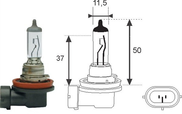 MAGNETI MARELLI Pære 002547100000 for VW TOFAS