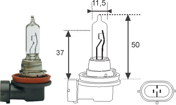 MAGNETI MARELLI Pære 002548100000 H9 for TATA VW MERCEDES-BENZ FREIGHTLINER TOFAS