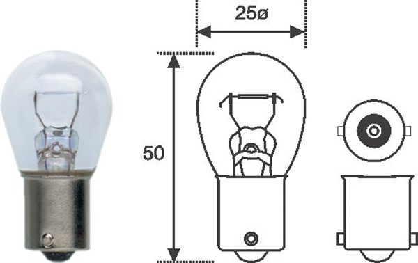 MAGNETI MARELLI Pære 008506100000 for IVECO TOFAS