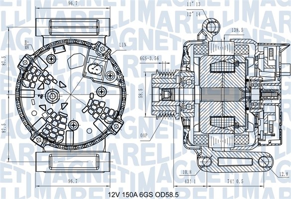 MAGNETI MARELLI Generator 063731546110 for FORD CITROËN/PEUGEOT