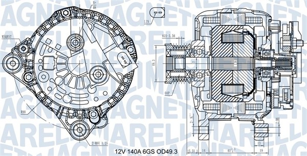MAGNETI MARELLI Generator 063731576710 for VW
