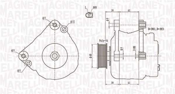MAGNETI MARELLI Generator 063731587010 for VW NISSAN