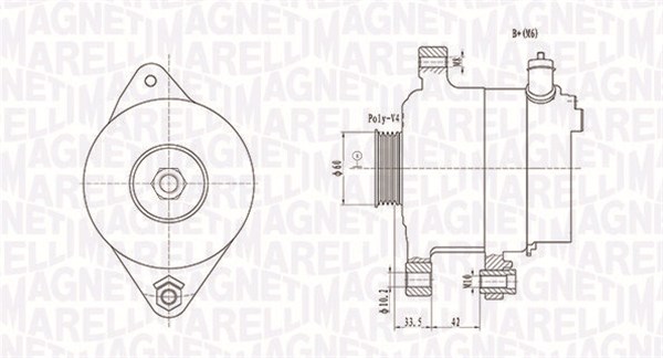 MAGNETI MARELLI Generator 063731595010 for TOYOTA