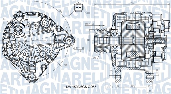 MAGNETI MARELLI Generator 063731617810 for RENAULT