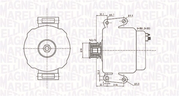 MAGNETI MARELLI Generator 063731630010 for MERCEDES-BENZ