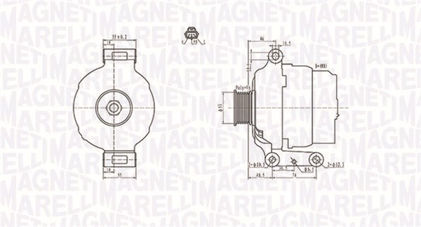 MAGNETI MARELLI Generator 063731636010 for FORD DAF