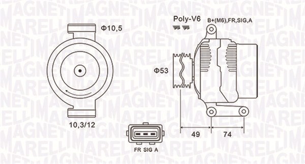 MAGNETI MARELLI Generator 063731638010 for FORD JAGUAR