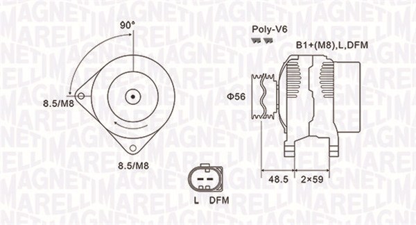 MAGNETI MARELLI Generator 063731644010 for VW