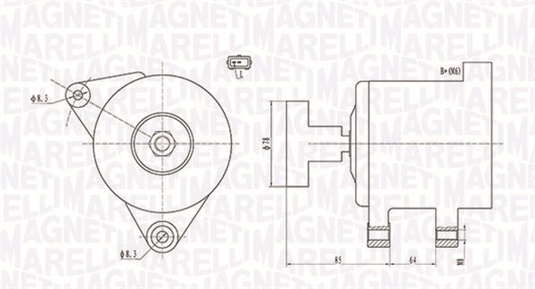 MAGNETI MARELLI Generator 063731649010 for FORD