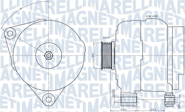 MAGNETI MARELLI Generator 063731658010 for OPEL FIAT