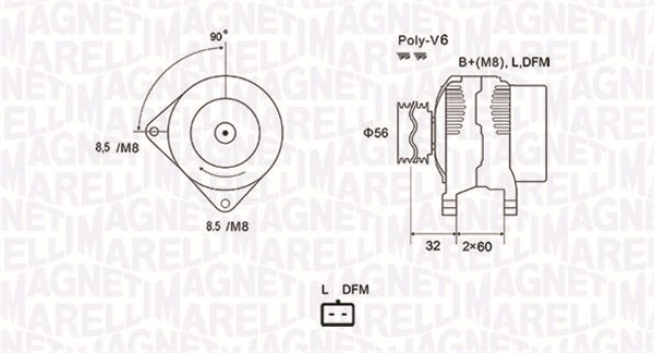 MAGNETI MARELLI Generator 063731662010 for VOLVO RENAULT