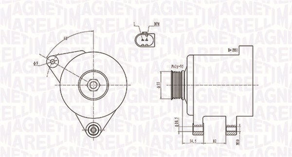 MAGNETI MARELLI Generator 063731664010 for VW