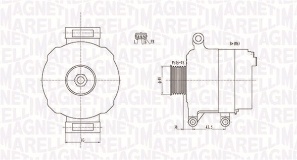 MAGNETI MARELLI Generator 063731676010 for BMW ROVER