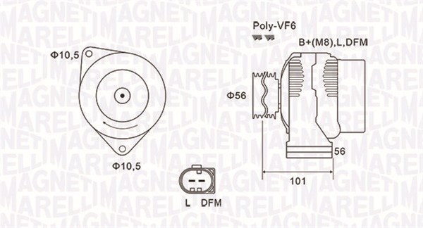 MAGNETI MARELLI Generator 063731689010 for MERCEDES-BENZ