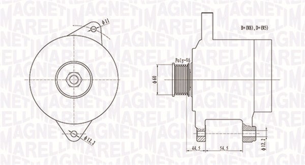 MAGNETI MARELLI Generator 063731696010 for FIAT