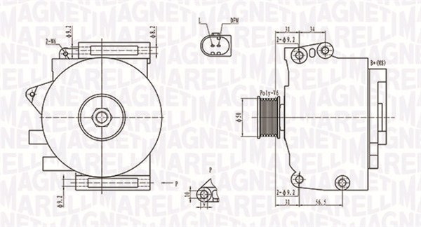MAGNETI MARELLI Generator 063731701010 for MERCEDES-BENZ