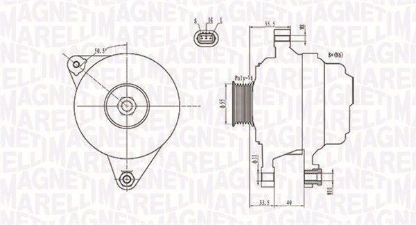 MAGNETI MARELLI Generator 063731703010 for TOYOTA