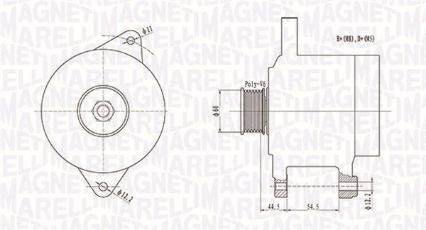 MAGNETI MARELLI Generator 063731718010 for KIA HYUNDAI