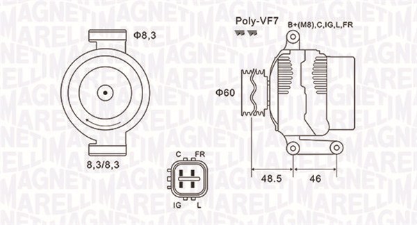MAGNETI MARELLI Generator 063731726010 for HONDA