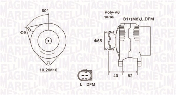 MAGNETI MARELLI Generator 063731746010 for VW