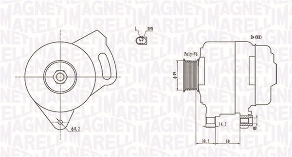 MAGNETI MARELLI Generator 063731750010 for VW