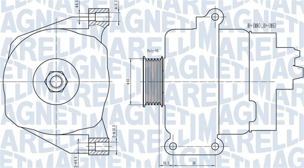 MAGNETI MARELLI Generator 063731766010 for FIAT LANCIA